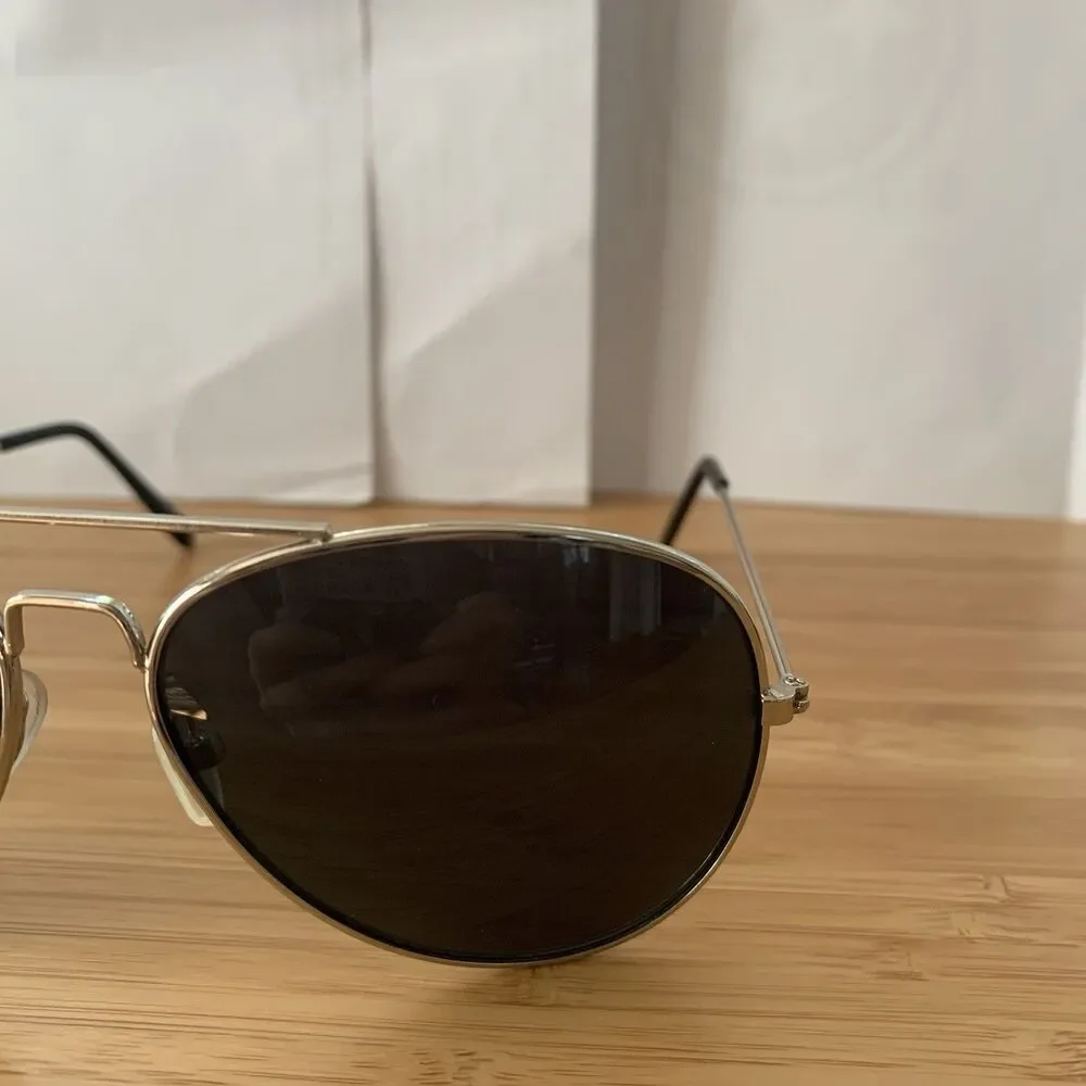 Korbel Champagne Aviator Sunglasses Unisex Black Metal Frame
